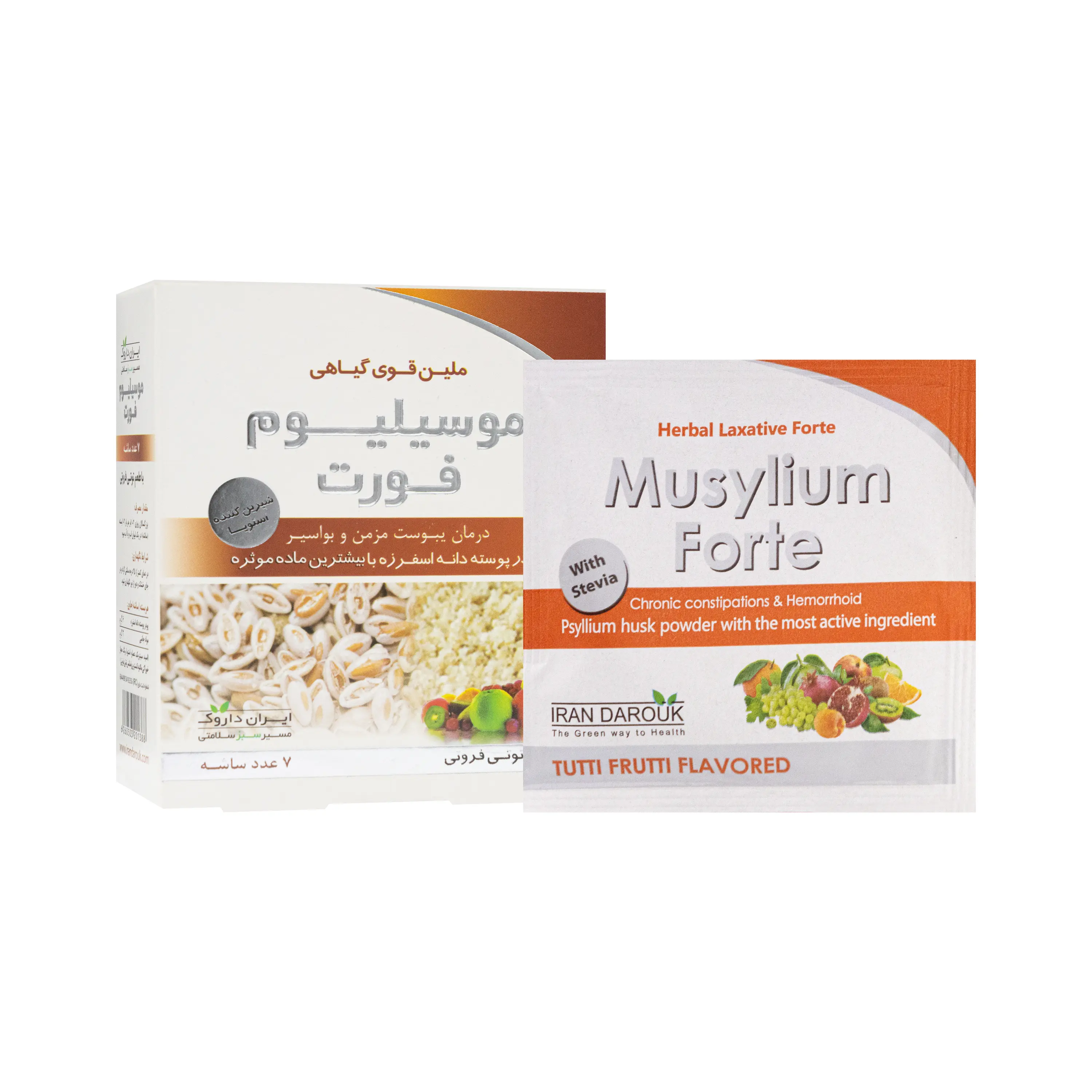 پودر موسیلیوم فورت توتی فروتی 7 عددی ایران داروک